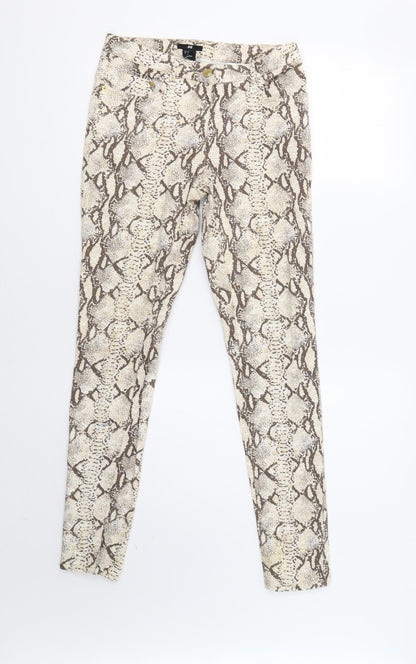 Womens UK Size 8 H&M Regular Fit  Beige Trousers