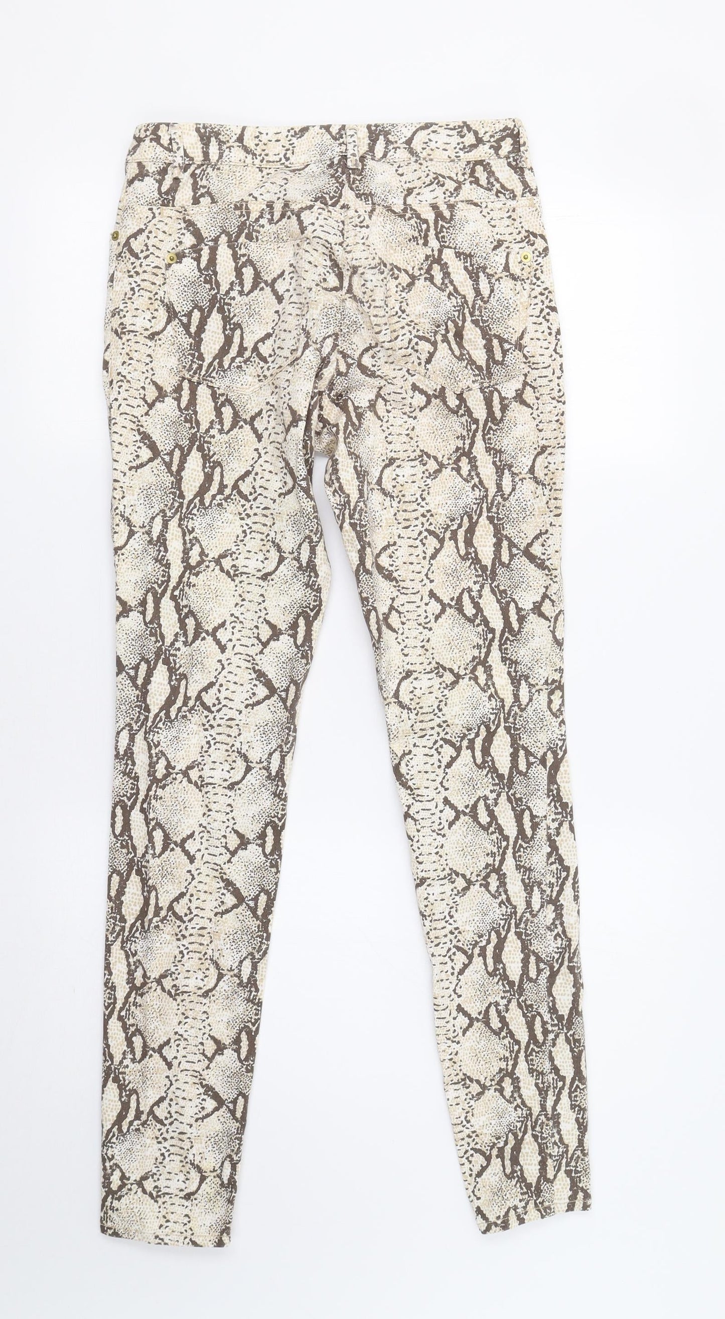 Womens UK Size 8 H&M Regular Fit  Beige Trousers