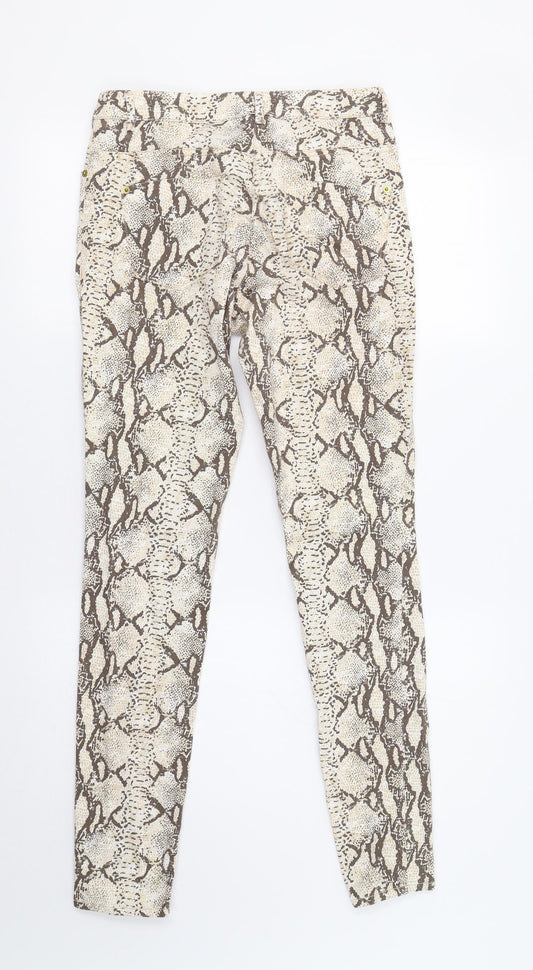 Womens UK Size 8 H&M Regular Fit  Beige Trousers