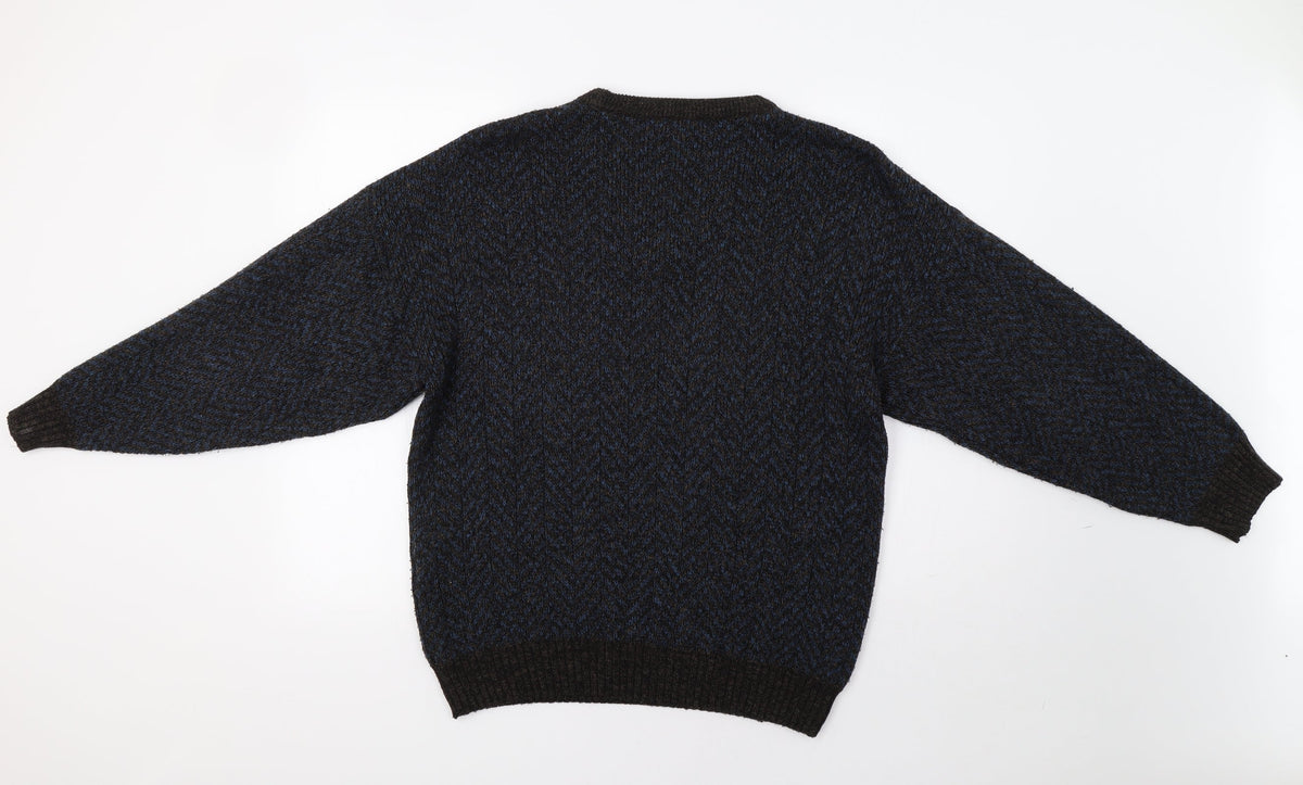 Back view of Nico men’s brown herringbone jumper, size M