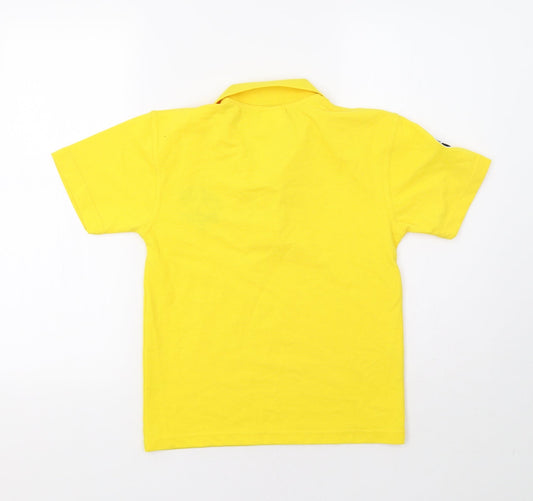 Uneek Boys Yellow   Basic Polo Size 9-10 Years  - Magic 8 Ball