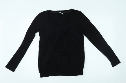 Womens UK Size 10 NEXT Black Basic Blouse