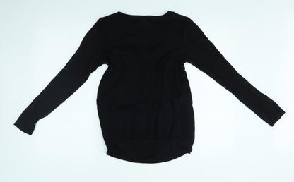 Womens UK Size 10 NEXT Black Basic Blouse