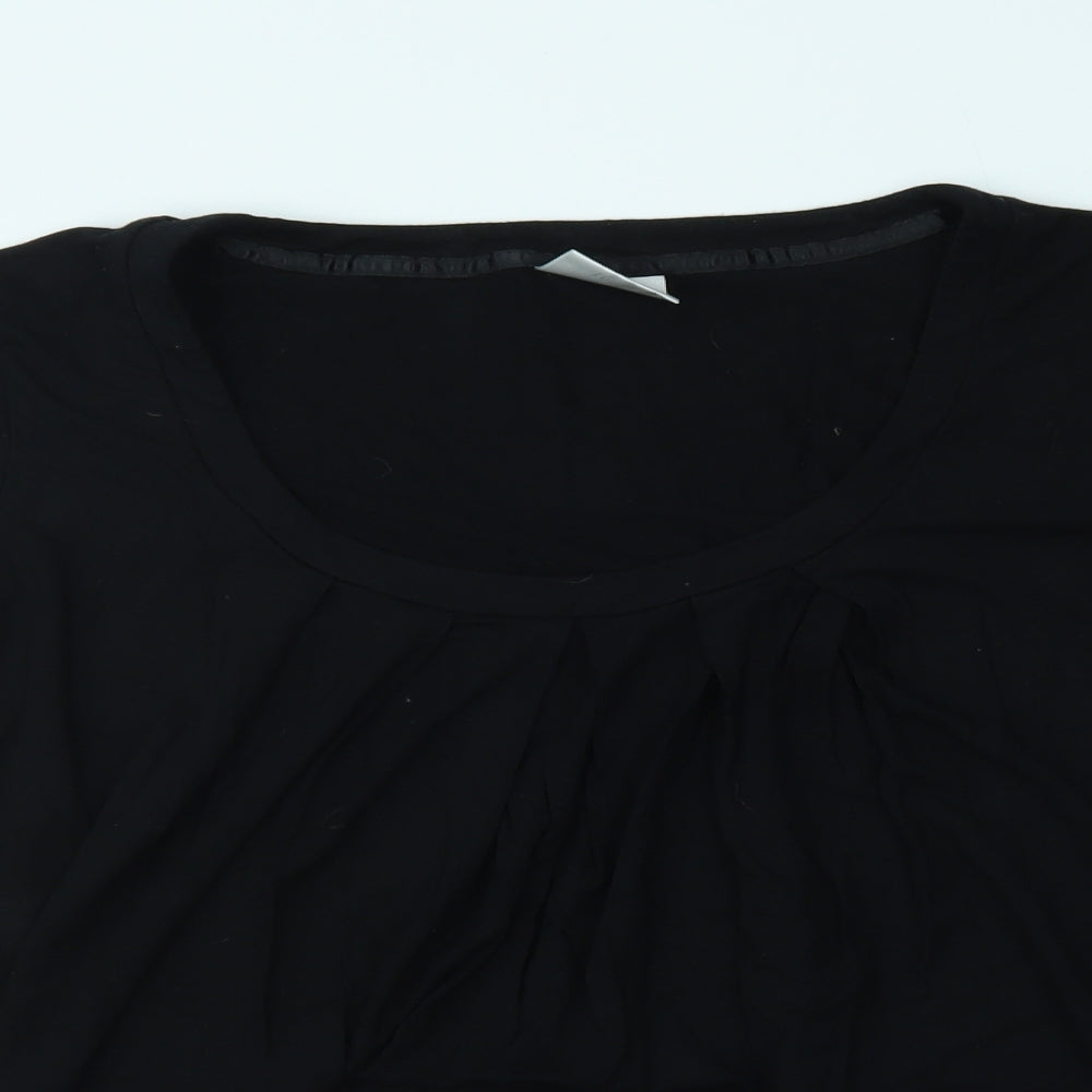Womens UK Size 10 NEXT Black Basic Blouse