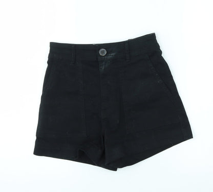 H&M Womens Black   Mom Shorts Size 4