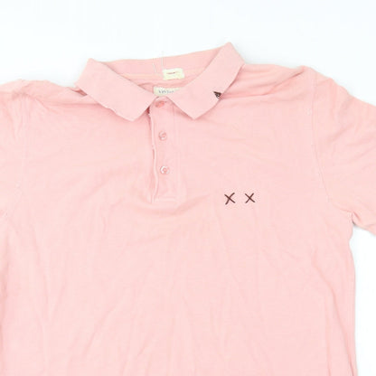 Vintage maac Mens Pink    Polo Size L  - distressed