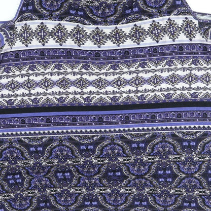 George Womens Purple Fair Isle  Basic Blouse Size 12