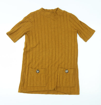 F&F Womens Gold   Tunic Jumper Size 8