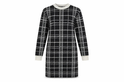 NEXT Womens Black Plaid  Jumper Dress  Size 10