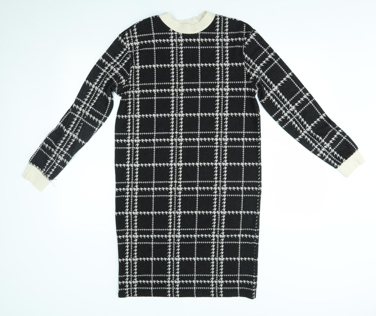 NEXT Womens Black Plaid  Jumper Dress  Size 10