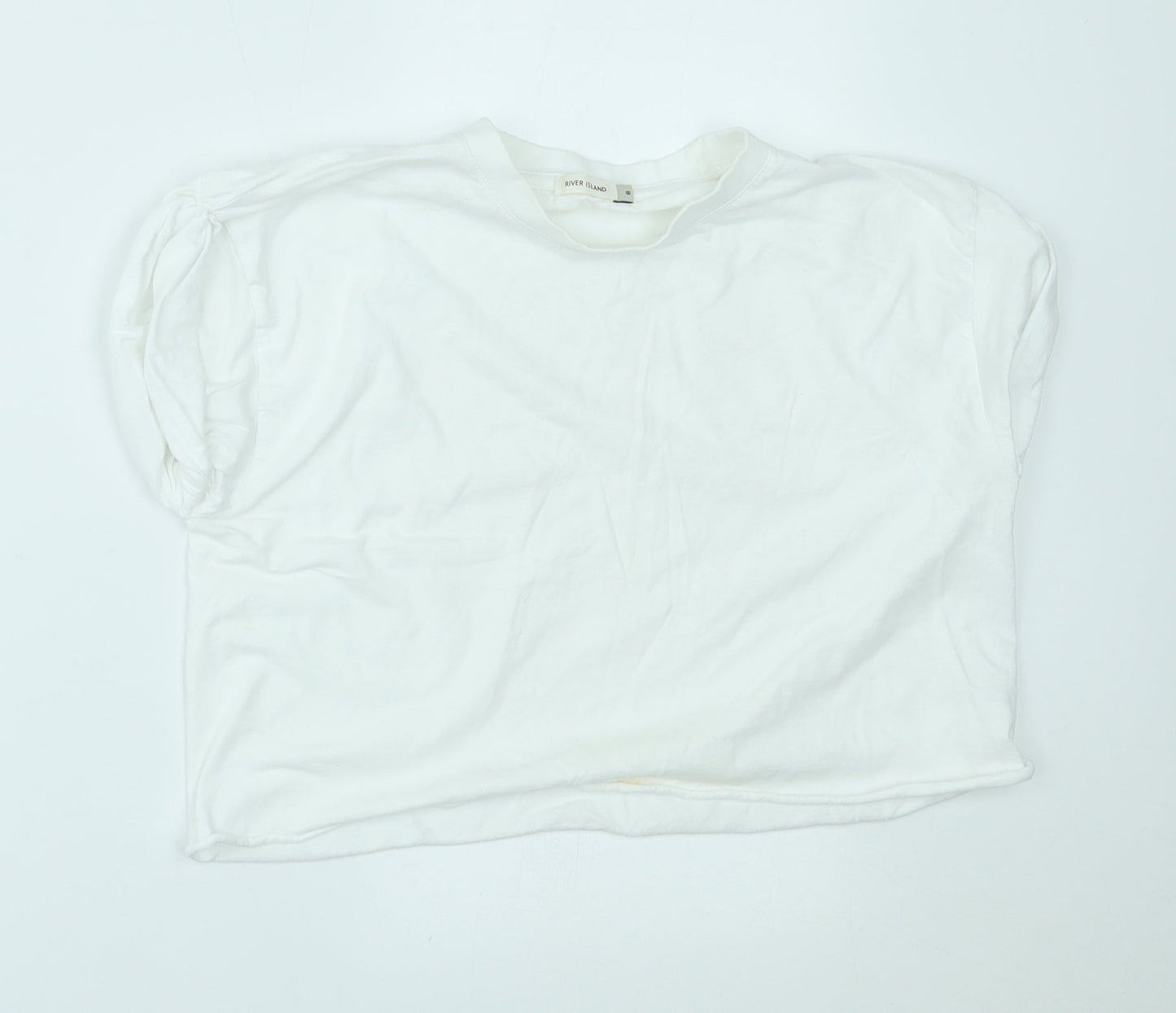 Womens UK Size 8 River Island White Basic Blouse