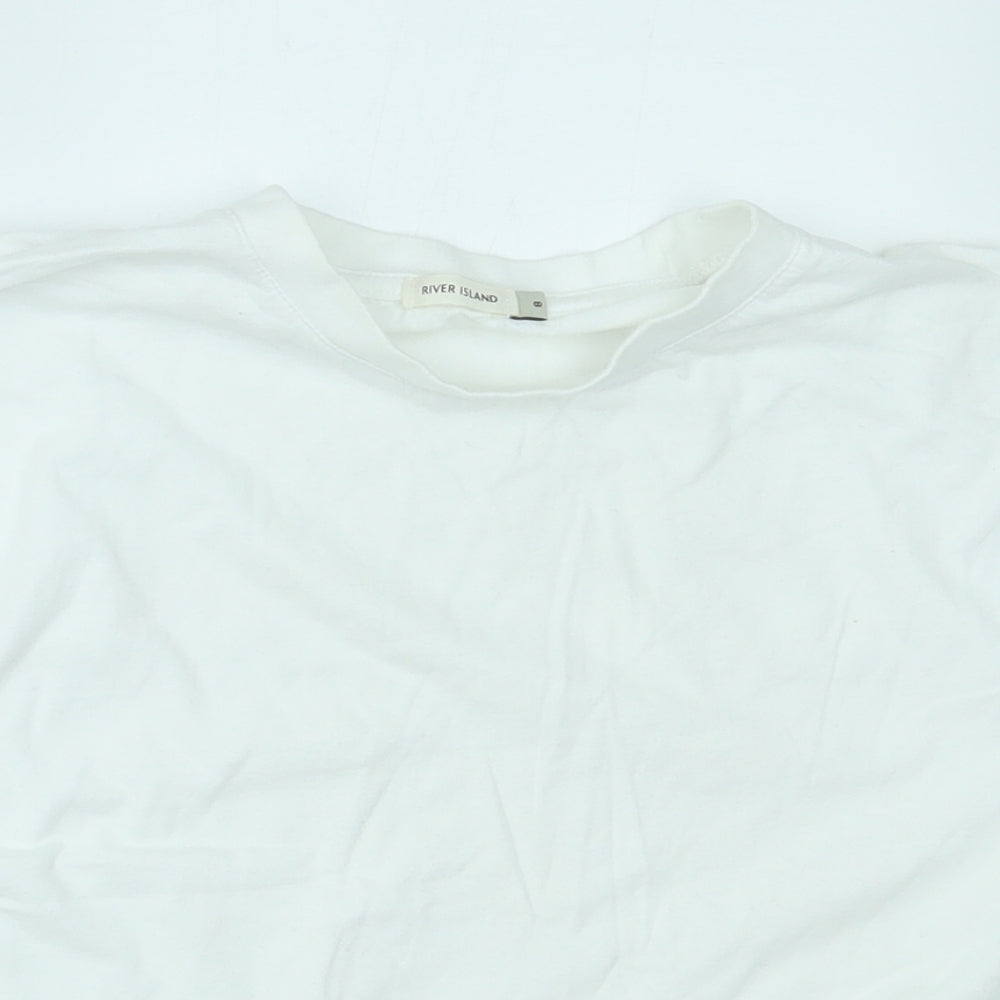 Womens UK Size 8 River Island White Basic Blouse