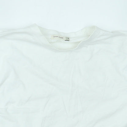 Womens UK Size 8 River Island White Basic Blouse