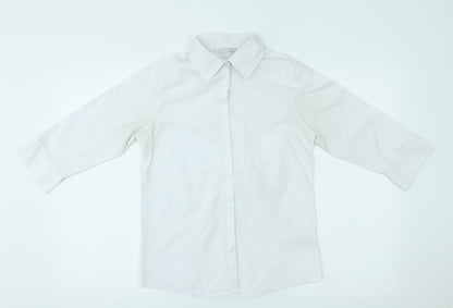 M&S Boys White   Basic Polo Size 13-14 Years