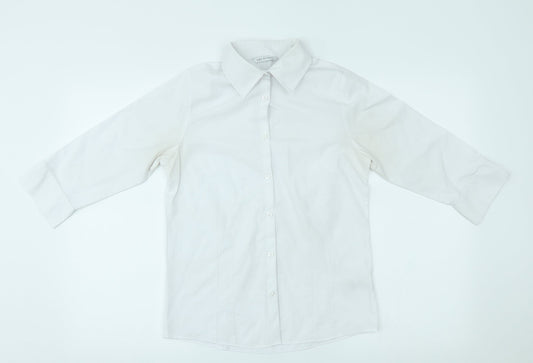M&S Boys White   Basic Polo Size 13-14 Years