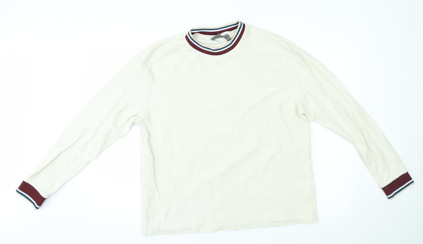 Womens UK Size L ASOS Beige Pullover Jumper