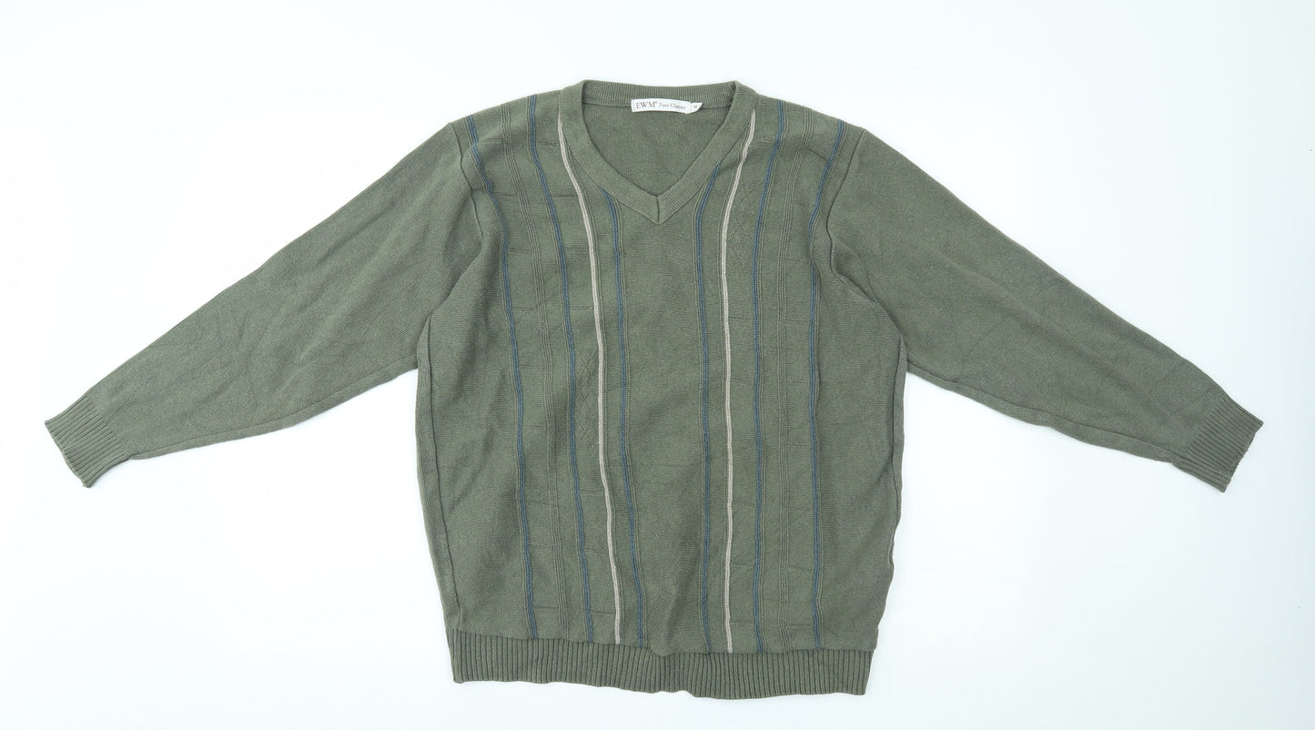 EWM Mens Green   Pullover Jumper Size M