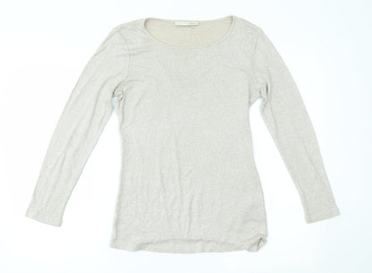 Womens UK Size 12 Oui Beige Pullover Jumper