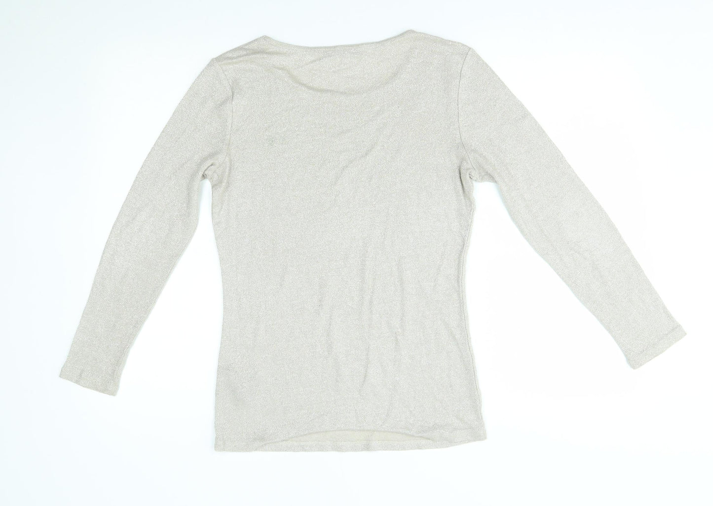 Womens UK Size 12 Oui Beige Pullover Jumper