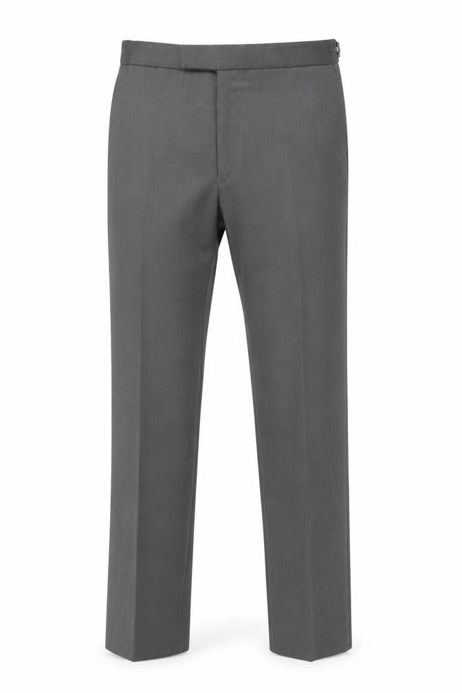 Front view of STROLLERS men’s grey dress pants trousers, size 34, in, 31-inch leg