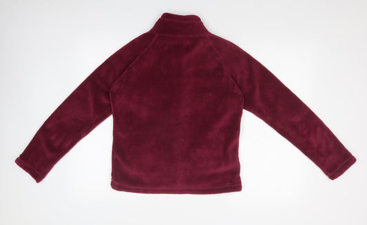 NIGHT&DAY Womens Purple  Fleece Full Zip Jumper Size M