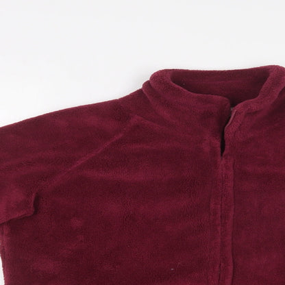 NIGHT&DAY Womens Purple  Fleece Full Zip Jumper Size M