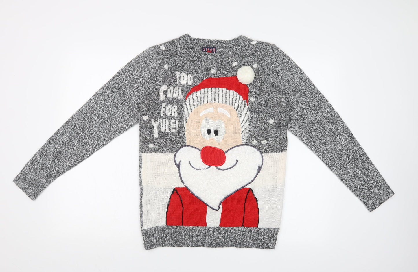 F&F Mens Grey   Pullover Jumper   - CHRISTMAS