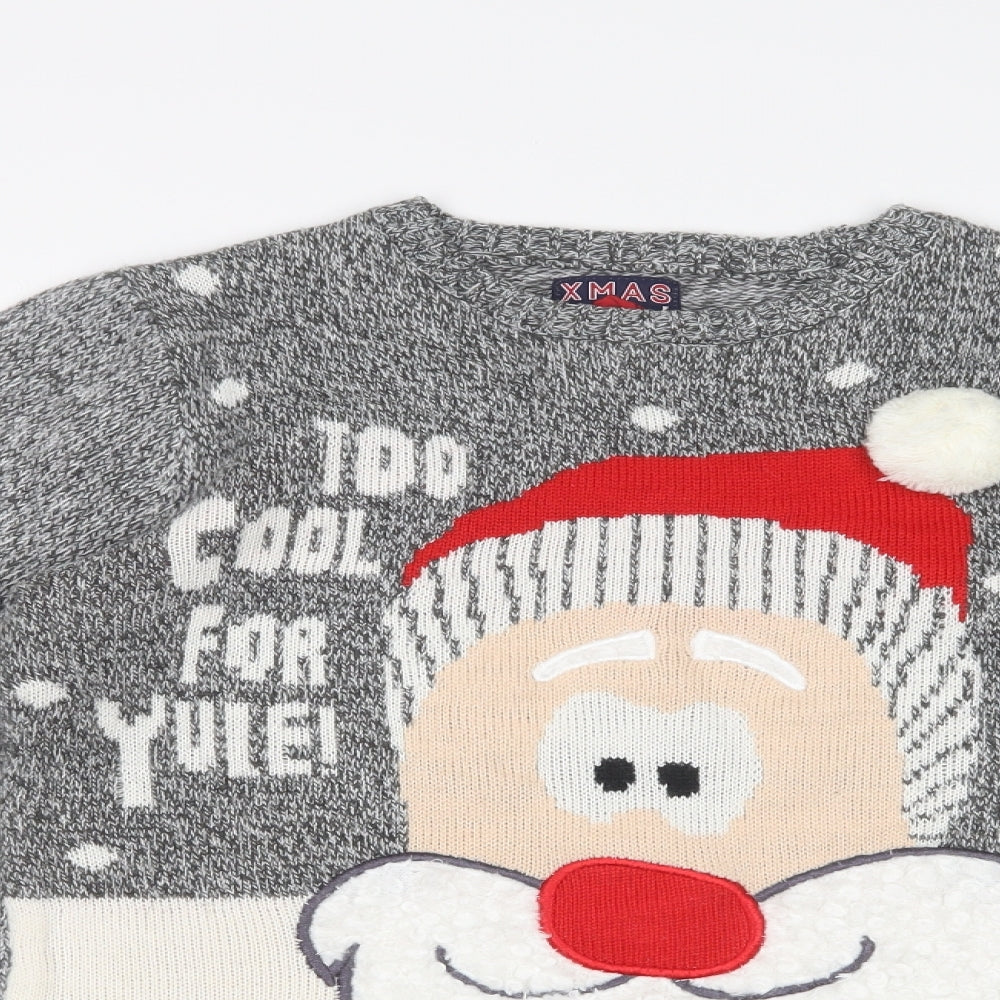 F&F Mens Grey   Pullover Jumper   - CHRISTMAS
