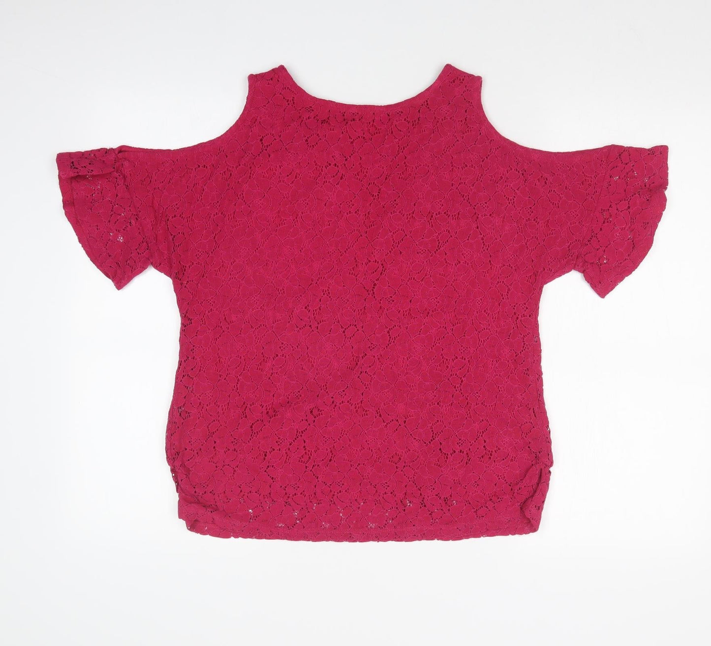Peacocks Womens Pink Floral  Basic T-Shirt Size 14