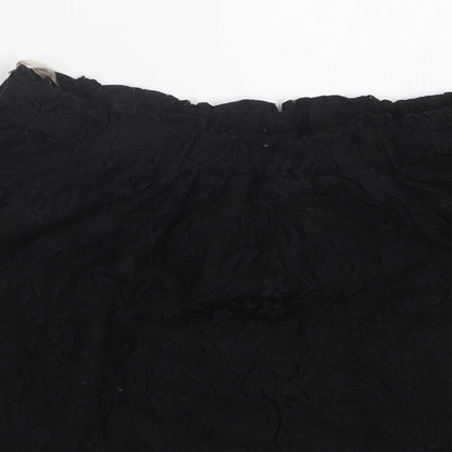 Atmosphere Womens Black Floral  Basic T-Shirt Size 6