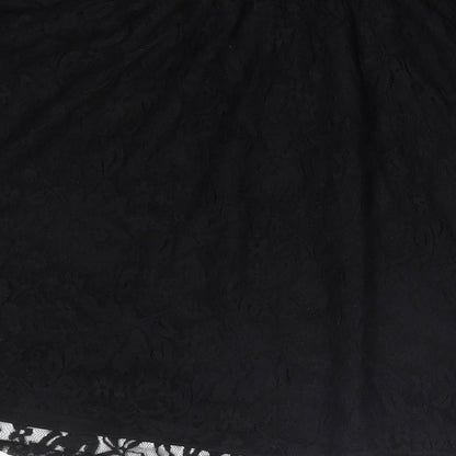 Atmosphere Womens Black Floral  Basic T-Shirt Size 6
