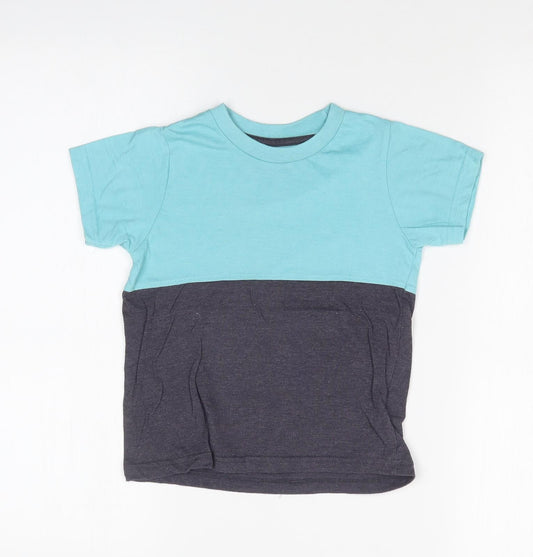 HULLABALOO Boys Multicoloured Colourblock  Basic T-Shirt Size 4-5 Years