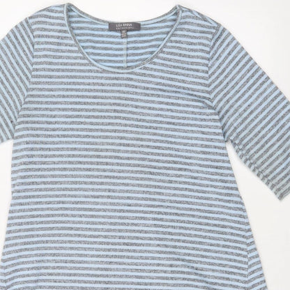 Lisa Rinna Womens Blue Striped  T-Shirt Dress  Size XS