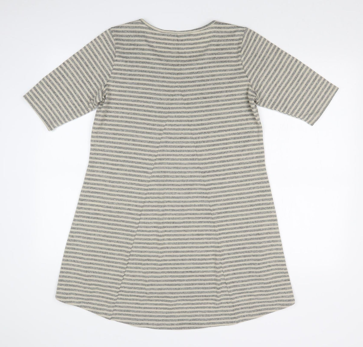 Back view of LISA RINNA women’s multicoloured striped basic t-shirt, size XS
