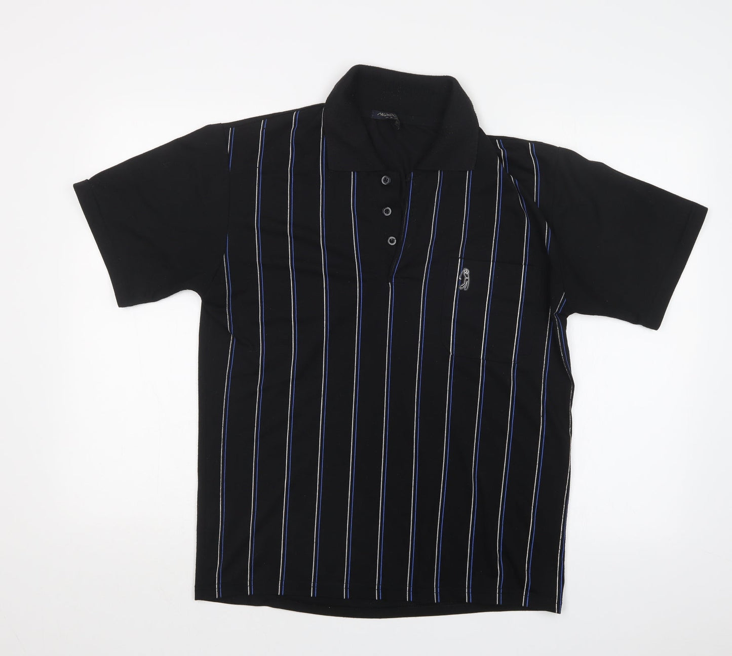 Mundo Mens Multicoloured Striped   Polo Size M