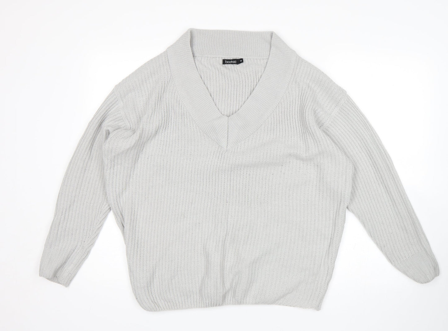 Boohoo Womens Grey   Pullover Jumper Size 18