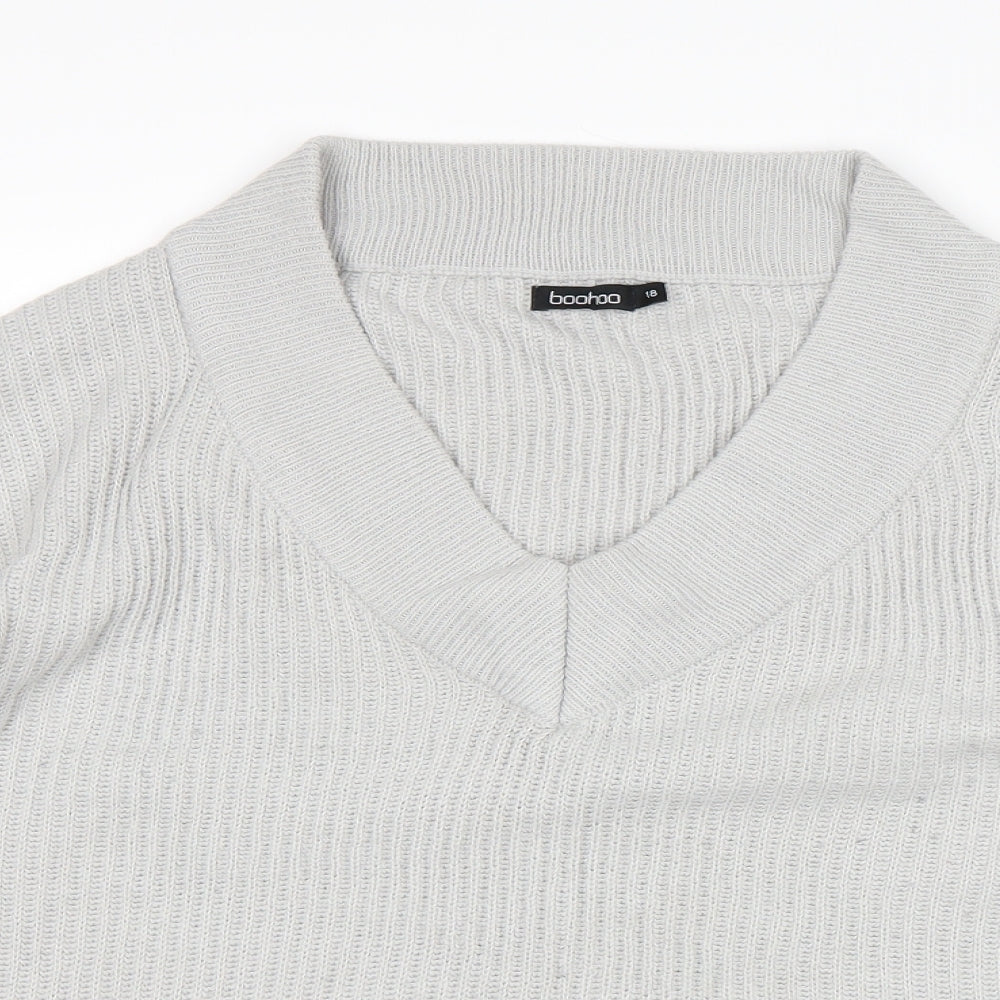 Boohoo Womens Grey   Pullover Jumper Size 18