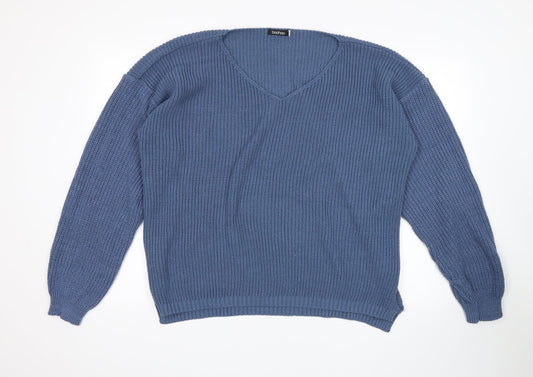 Boohoo Womens Blue   Pullover Jumper Size 18