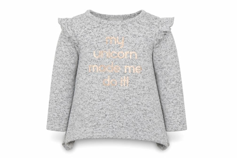 Front view of Matalan girls’ grey jumper, size 5, years