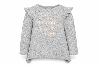 Front view of Matalan girls’ grey jumper, size 5, years