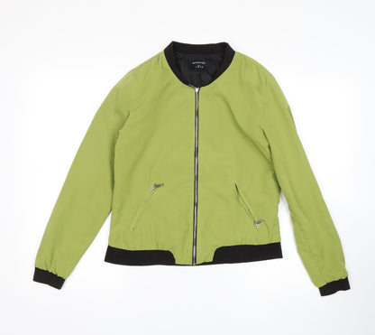 Womens UK Size 8 RESERVED Green Bomber Jacket