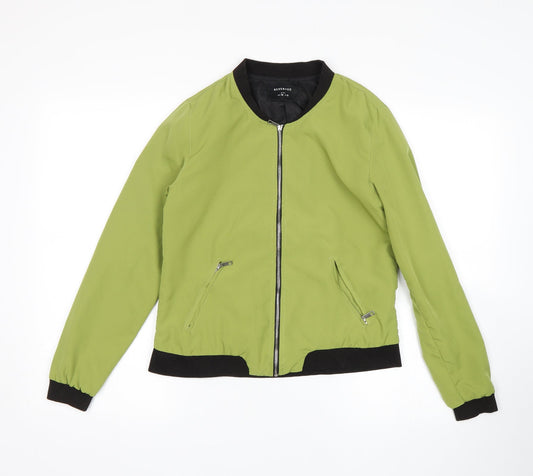 Womens UK Size 8 RESERVED Green Bomber Jacket