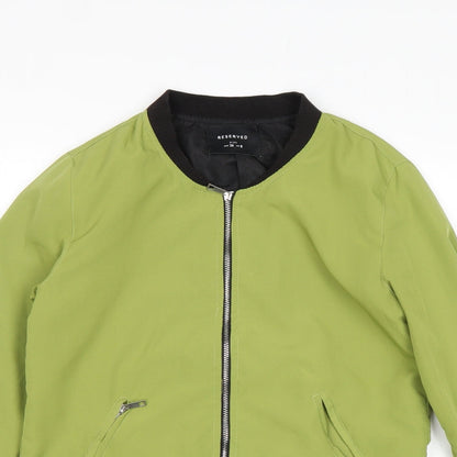 Womens UK Size 8 RESERVED Green Bomber Jacket