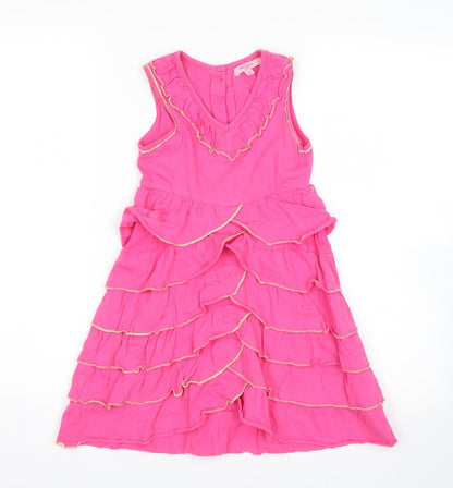 Additional front view of Beetlejuice women’s pink a-line, size UK 6