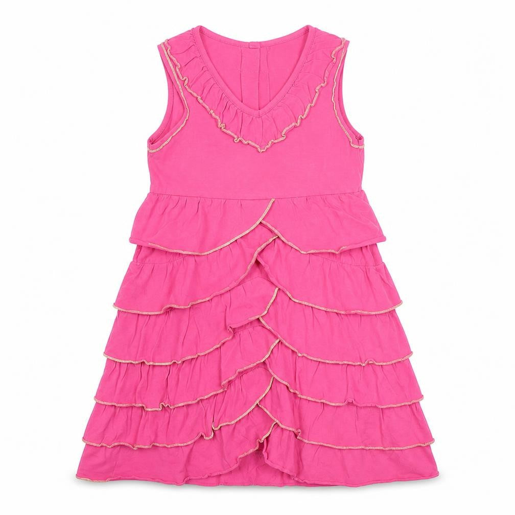 Front view of Beetlejuice women’s pink a-line, size UK 6