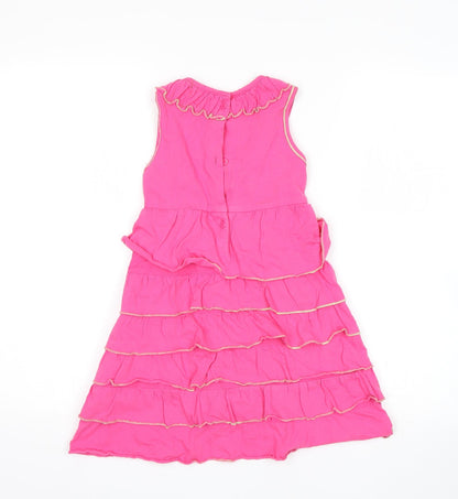 Back view of Beetlejuice women’s pink a-line, size UK 6