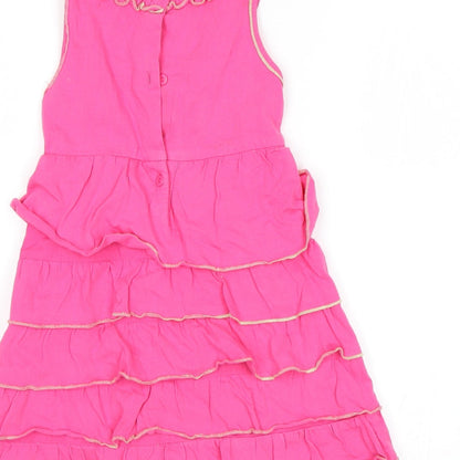 Brand and care label for Beetlejuice women’s pink a-line, size UK 6