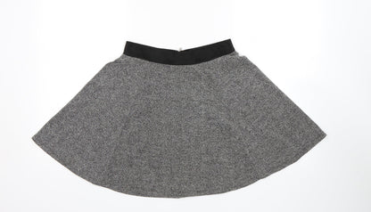 H&M Womens Grey   Skater Skirt Size S