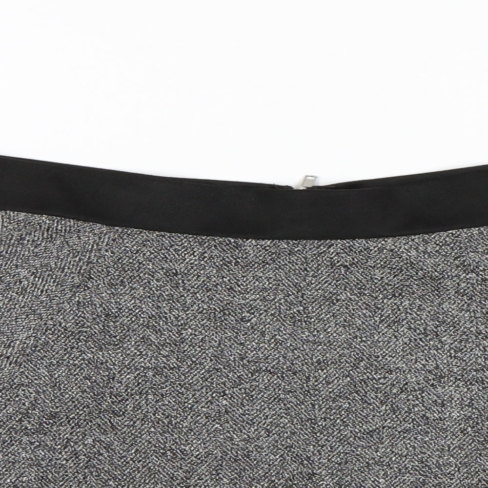 H&M Womens Grey   Skater Skirt Size S