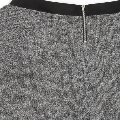 H&M Womens Grey   Skater Skirt Size S